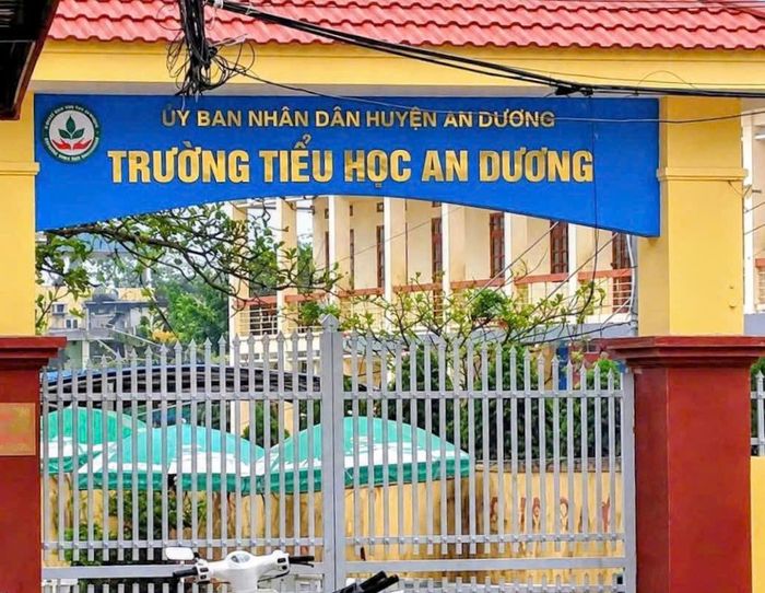 Trường Tiểu học An Dương, nơi cháu bé theo học.