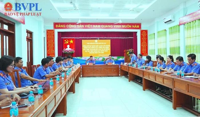  Quang cảnh buổi công bố dự thảo kết luận kiểm tra.