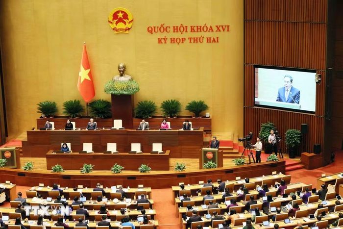 Phiên khai mạc Kỳ họp thứ 2, Quốc hội khóa XVI. (Ảnh: An Đăng/TTXVN)