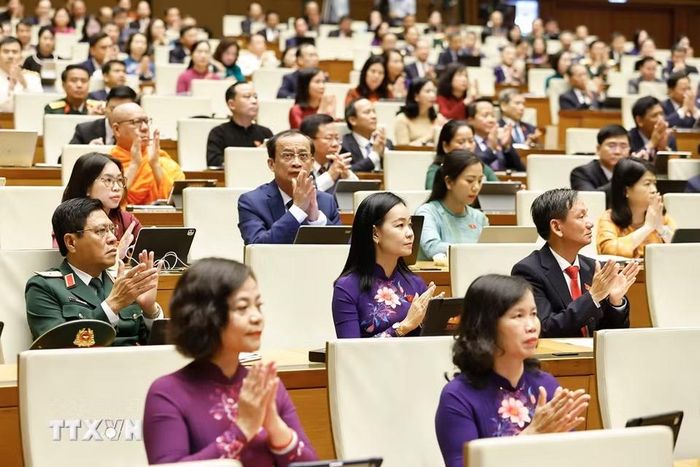Các đại biểu dự khai mạc Kỳ họp thứ hai, Quốc hội khóa XVI. (Ảnh: Doãn Tấn/TTXVN)