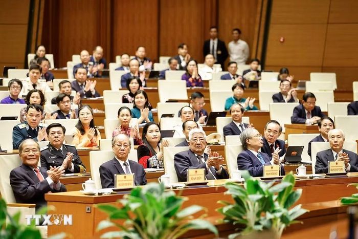 Các đại biểu dự khai mạc Kỳ họp thứ hai, Quốc hội khóa XVI. (Ảnh: Doãn Tấn/TTXVN)