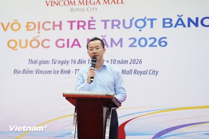 Ông Phạm Xuân Tài, Phó Giám đốc Sở Văn hóa, Thể thao và Du lịch Hà Nội phát biểu tại sự kiện. (Ảnh: Việt Anh/Vietnam+)