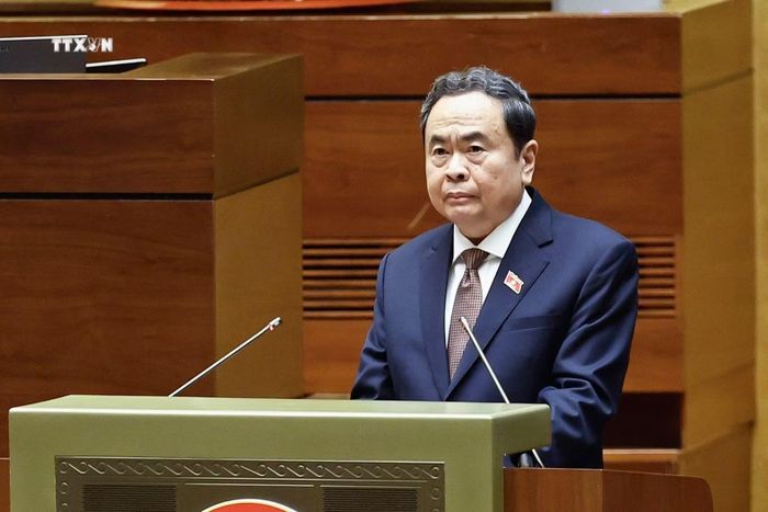 Chủ tịch Quốc hội Trần Thanh Mẫn phát biểu khai mạc Kỳ họp thứ hai, Quốc hội khóa XVI. Ảnh: Doãn Tấn - TTXVN