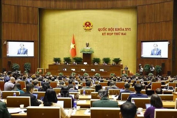 Chủ tịch Quốc hội Trần Thanh Mẫn phát biểu khai mạc Kỳ họp thứ hai, Quốc hội khóa XVI. Ảnh: Doãn Tấn/TTXVN