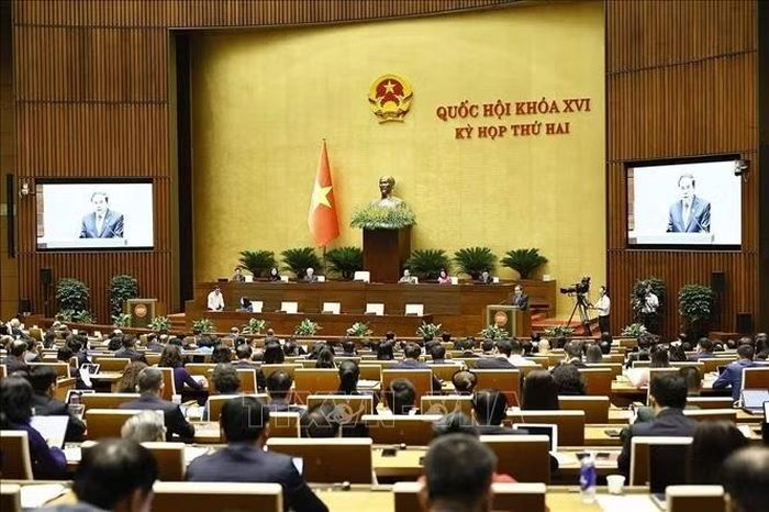 Chủ tịch Quốc hội Trần Thanh Mẫn phát biểu khai mạc Kỳ họp thứ hai, Quốc hội khóa XVI. Ảnh: Doãn Tấn/TTXVN