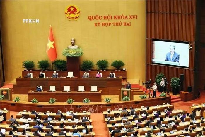 Phiên khai mạc Kỳ họp thứ hai, Quốc hội khóa XVI. Ảnh: An Đăng/TTXVN