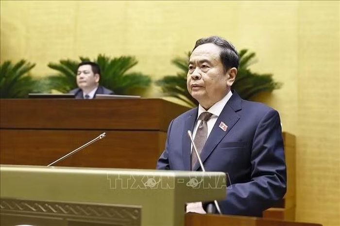 Chủ tịch Quốc hội Trần Thanh Mẫn phát biểu khai mạc Kỳ họp thứ hai, Quốc hội khóa XVI. Ảnh: Doãn Tấn/TTXVN