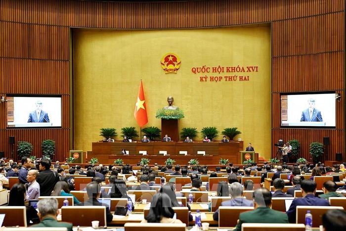 Quốc hội nghe Thủ tướng Chính phủ Lê Minh Hưng trình bày Báo cáo về tình hình thực hiện Kế hoạch phát triển kinh tế - xã hội năm 2026 và dự kiến kế hoạch phát triển kinh tế - xã hội năm 2027. Ảnh: Doãn Tấn - TTXVN 