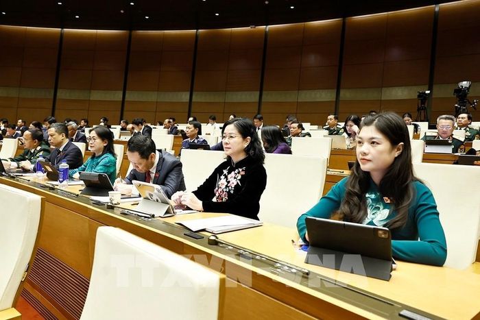 Đoàn đại biểu Quốc hội tỉnh Nghệ An dự khai mạc Kỳ họp thứ hai, Quốc hội khóa XVI. Ảnh: Doãn Tấn - TTXVN 