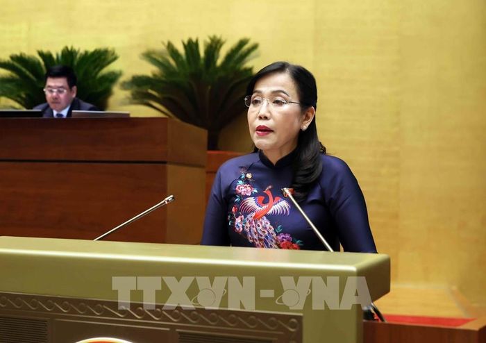 Chủ nhiệm Ủy ban Khoa học, Công nghệ và Môi trường của Quốc hội Nguyễn Thanh Hải trình bày Báo cáo thẩm tra về 02 dự án Luật: Luật Bưu chính (sửa đổi) và Luật sửa đổi, bổ sung một số điều của Luật Đo lường. Ảnh: An Đăng - TTXVN