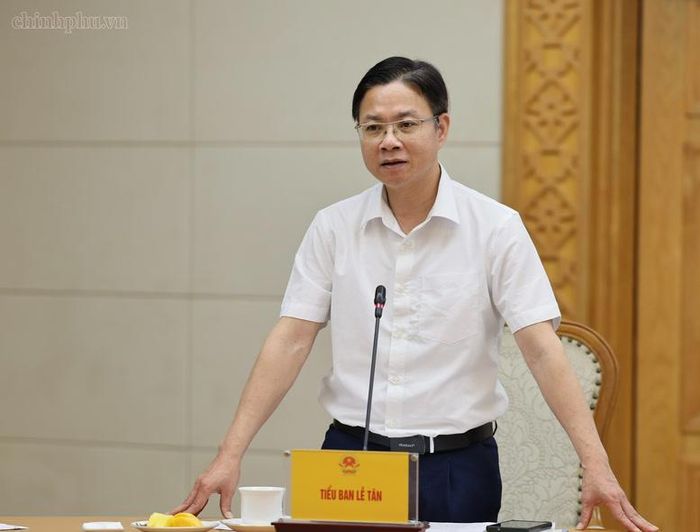 Đại diện Tiểu ban Lễ tân phát biểu tại cuộc họp - Ảnh: chinhphu.vn/Phương Nguyên
