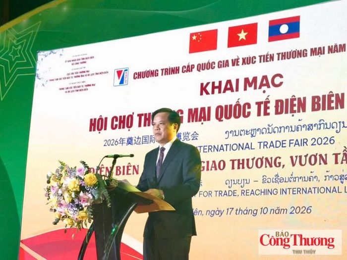 Phó Chủ tịch Thường trực UBND tỉnh Điện Biên Lò Văn Cương phát biểu khai mạc.