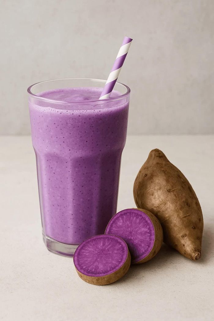 Ube – giống khoai mỡ màu tím có nguồn gốc từ Philippines – đang được đưa vào những sáng tạo đồ uống mang tính thưởng thức. Ảnh: Cocoon Paris