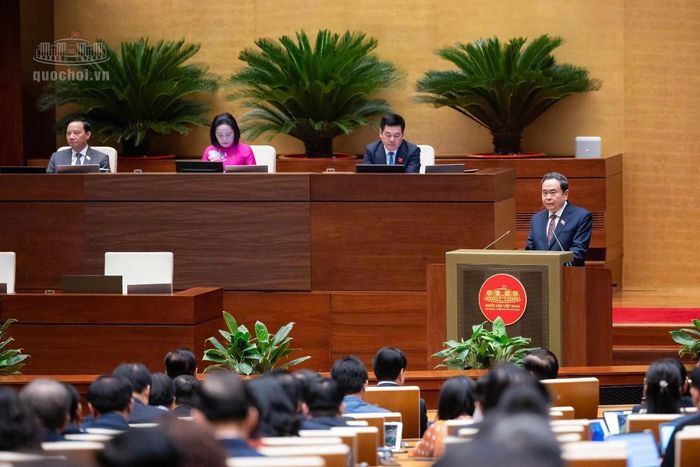 Chủ tịch Quốc hội Trần Thanh Mẫn yêu cầu các đại biểu Quốc hội phát huy bản lĩnh, trí tuệ, trách nhiệm trong từng quyết sách trước nhân dân. Ảnh: Quochoi.vn