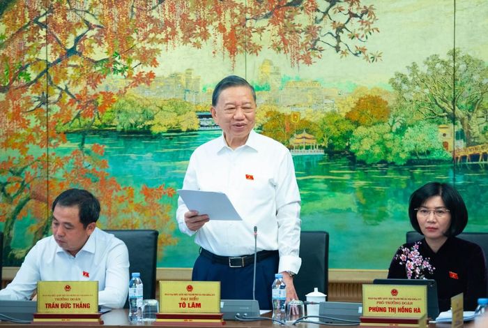 Tổng Bí thư, Chủ tịch nước Tô Lâm phát biểu thảo luận tại Tổ 1. Ảnh: Xuân Quý/Daibieunhandan.vn