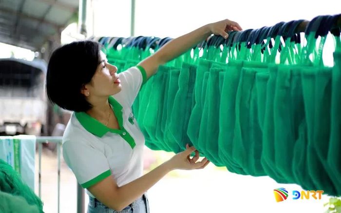 Dự án Túi lưới yêu môi trường EchoGreen do chị Huỳnh Thị Tường Vy khởi xướng tại phường Hương Trà. Ảnh do nhân vật cung cấp