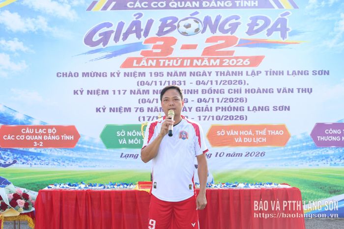 Lãnh đạo Ban Tuyên giáo Tỉnh ủy phát biểu khai mạc giải