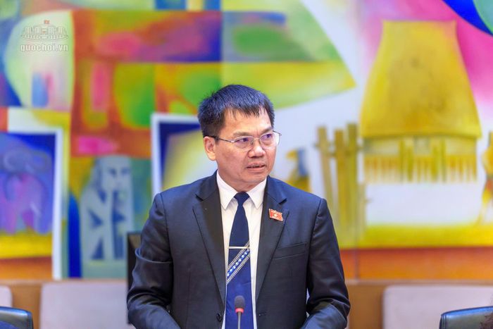 Đại biểu Dương Khắc Mai, Phó Trưởng đoàn chuyên trách Đoàn ĐBQH tỉnh Lâm Đồng phát biểu tại phiên thảo luận