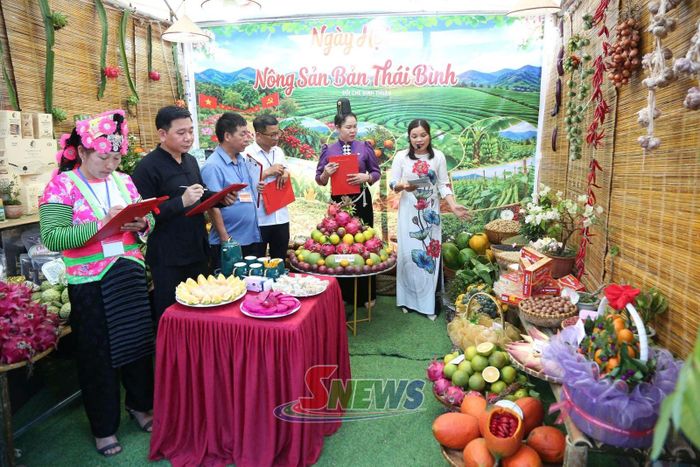 Ban giám khảo chấm gian trại văn hóa tại Ngày hội.