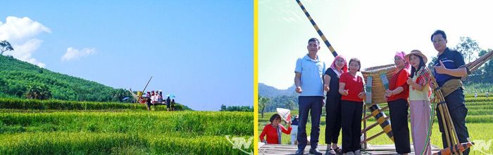 Nhiều người lựa chọn khu vực có biểu tượng cây khèn Mông để lưu giữ khoảnh khắc khi đến Bản Tèn.