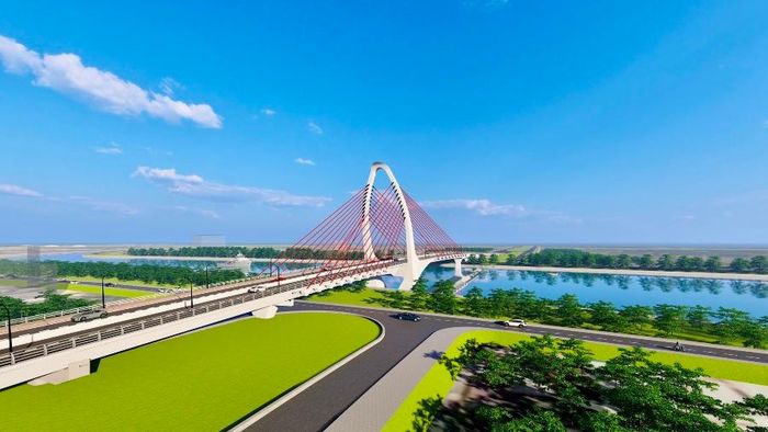 Phối cảnh cầu Ba Láng thuộc dự án.
