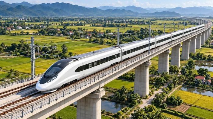 Phối cảnh tuyến đường sắt Lào Cai - Hà Nội - Hải Phòng. Ảnh: Tư liệu