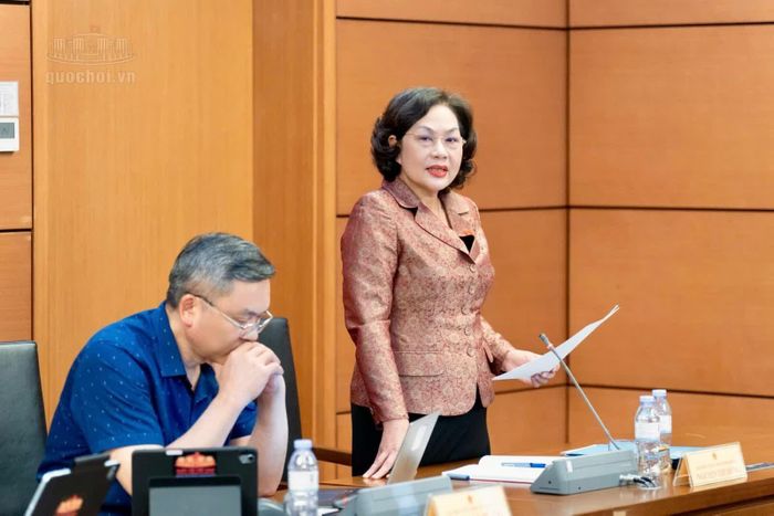 Phó Chủ tịch Quốc hội Nguyễn Thị Hồng phát biểu tại tổ.