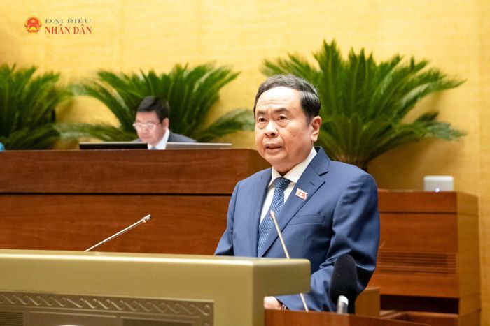 Chủ tịch Quốc hội Trần Thanh Mẫn phát biểu khai mạc Kỳ họp không thường lệ thứ Nhất, Quốc hội khóa XVI, ngày 3/8/2026. Ảnh: Lâm Hiển