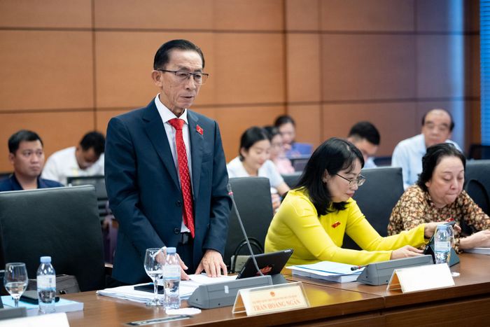 ĐBQH Trần Hoàng Ngân phát biểu thảo luận tại tổ