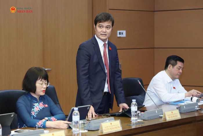 ĐBQH Bùi Quang Huy (Gia Lai) phát biểu thảo luận. Ảnh: Minh Anh