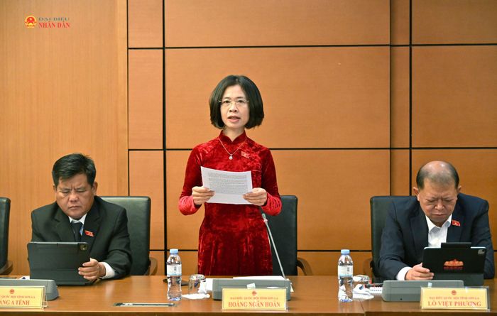 ĐBQH Hoàng Ngân Hoàn (Sơn La) phát biểu. Ảnh: Quang Khánh