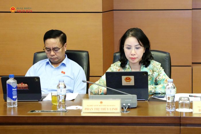 Các đại biểu tham dự phiên thảo luận tại tổ. Ảnh: An Nhiên