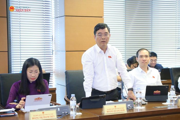 ĐBQH Hoàng Quang Hàm (Tây Ninh) phát biểu. Ảnh: Đắc Trường