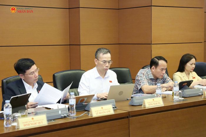 Các ĐBQH tham dự thảo luận. Ảnh: An Nhiên