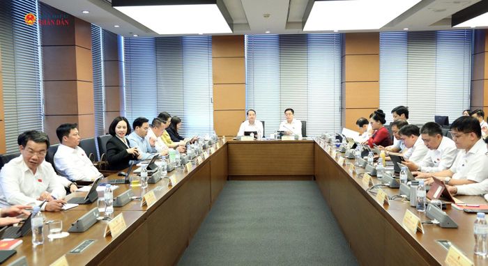 Toàn cảnh thảo luận tổ 9. Ảnh: Trọng Hiếu
