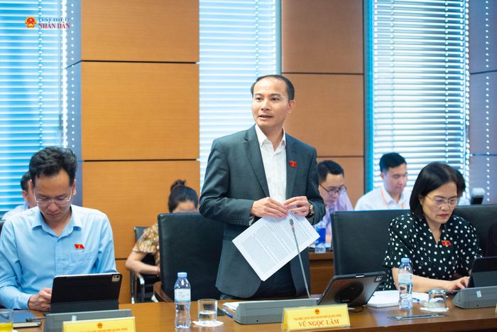 ĐBQH Vũ Ngọc Lâm (TP. Quảng Ninh) phát biểu