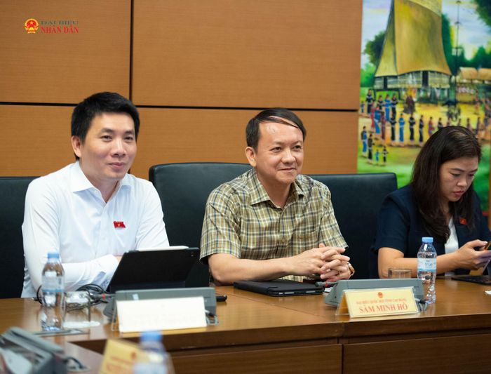 Các ĐBQH tham dự phiên họp tổ