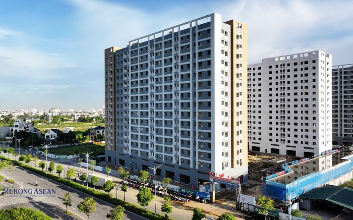 Đợt 4 doanh nghiệp dự kiến mở bán khoảng 974 căn hộ, diện tích từ 43,1 - 74,6 m², bố trí 2 - 3 phòng ngủ. Ảnh: Minh Tiệp.
