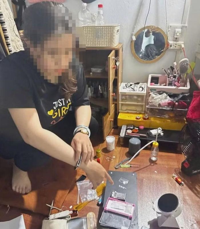 Trần Thị Thuý An bị bắt giữ cùng tang vật.