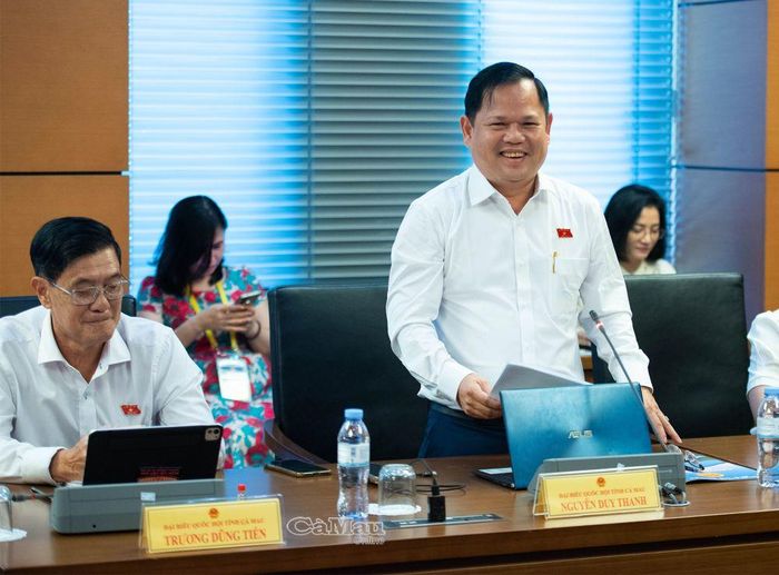Đại biểu Nguyễn Duy Thanh, Phó Chủ tịch Hiệp hội Doanh nghiệp tỉnh Cà Mau, Uỷ viên Uỷ ban Kinh tế và Tài chính của Quốc hội, 