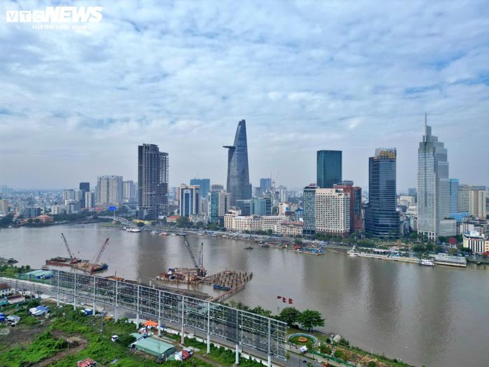 Vị trí cầu đi bộ qua sông Sài Gòn. (Ảnh: Lương Ý)
