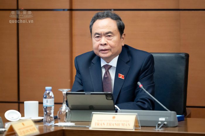 Chủ tịch Quốc hội Trần Thanh Mẫn phát biểu thảo luận. Ảnh: Quochoi.vn