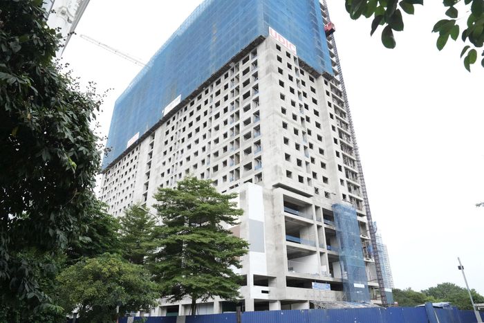 Dự án nhà ở xã hội tại ô đất NO1 Khu đô thị mới Hạ Đình. Ảnh: Hồng Thái