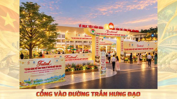 Phối cảnh cổng vào Festival ở đường Trần Hưng Đạo. Ảnh tư liệu