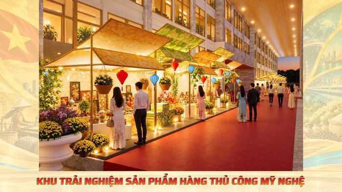 Khu trải nghiệm sản phẩm hàng thủ công mỹ nghệ. Ảnh tư liệu