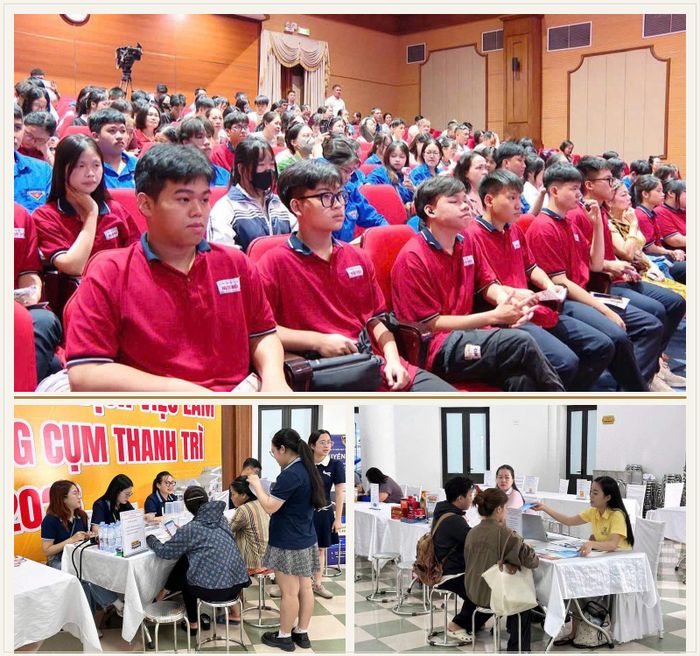 Người trẻ tham gia phiên giao dịch việc làm cụm Thanh Trì năm 2026. Ảnh: Fanpage Thanh Trì kết nối
