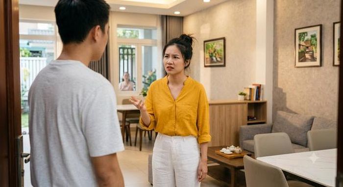 Hoan không thể tin nổi những lời mình vừa nghe. Anh chỉ ra can ngăn một vụ đánh ghen, vậy mà trong mắt Thu, hành động ấy lại trở thành dấu hiệu của một mối quan hệ mờ ám. Ảnh minh họa