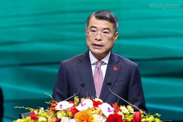 Thủ tướng Lê Minh Hưng phát biểu tại lễ công bố sản phẩm đạt Thương hiệu quốc gia Việt Nam lần thứ 10 năm 2026. Ảnh: chinhphu.vn/Nhật Bắc