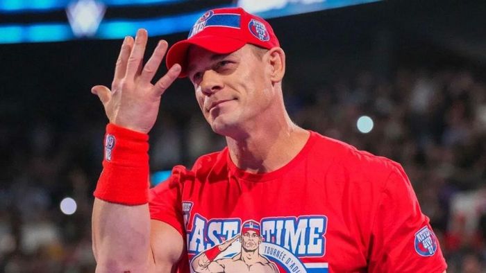 Diễn viên John Cena và động tác "You Can't See Me" nổi tiếng. Ảnh: WWE.