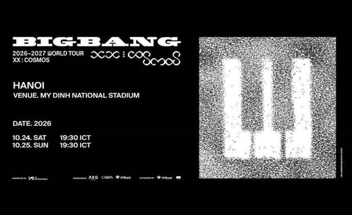 Concert BIGBANG dự kiến diễn ra ngày 24, 25.10 tại sân vận động Mỹ Đình (Hà Nội). Ảnh: VP Bank